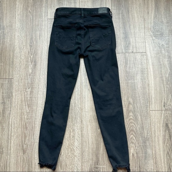 AMERICAN eagle hi-Rise next level stretch black jegging size 2 SHORT - Picture 4 of 16